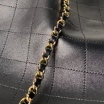 Chanel Women Shopping Bag Lambskin & Gold-Tone Metal-Black