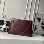 Chanel Women Shopping Bag Lambskin & Gold-Tone Metal-Burgundy