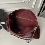 Chanel Women Shopping Bag Lambskin & Gold-Tone Metal-Burgundy