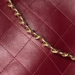 Chanel Women Shopping Bag Lambskin & Gold-Tone Metal-Burgundy
