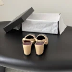 Chanel Women Slingbacks Lambskin Patent Calfskin-Beige G47204