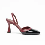 Chanel Women Slingbacks Lambskin Patent Calfskin-Burgundy G47175