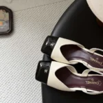 Chanel Women Slingbacks Lambskin Patent Calfskin-White-G47204