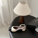 Chanel Women Slingbacks Lambskin Patent Calfskin-White-G47204