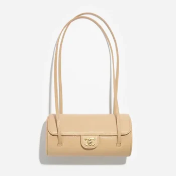 Chanel Women Small Bowling Bag Grained Shiny Calfskin & Gold-Tone Metal