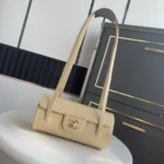 Chanel Women Small Bowling Bag Grained Shiny Calfskin & Gold-Tone Metal