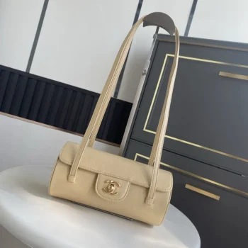 Chanel Women Small Bowling Bag Grained Shiny Calfskin & Gold-Tone Metal