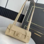 Chanel Women Small Bowling Bag Grained Shiny Calfskin & Gold-Tone Metal