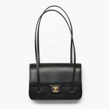 Chanel Women Small Flap Bag Grained Shiny Calfskin & Gold-Tone Metal-Black