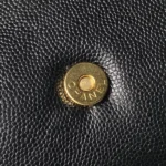 Chanel Women Small Flap Bag Grained Shiny Calfskin & Gold-Tone Metal-Black