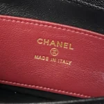 Chanel Women Small Flap Bag Grained Shiny Calfskin & Gold-Tone Metal-Black