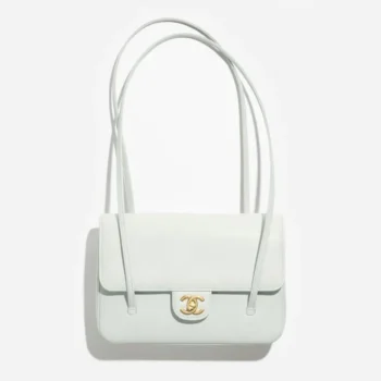 Chanel Women Small Flap Bag Grained Shiny Calfskin & Gold-Tone Metal-Light Green