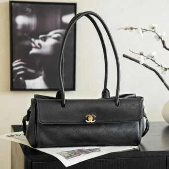 Chanel Women Small Shopping Bag Grained Calfskin & Gold-Tone Metal