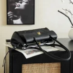 Chanel Women Small Shopping Bag Grained Calfskin & Gold-Tone Metal