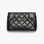 Chanel Women Small Shopping Bag Lambskin & Gold-Tone Metal-Black