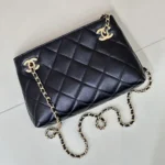 Chanel Women Small Shopping Bag Lambskin & Gold-Tone Metal-Black