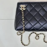 Chanel Women Small Shopping Bag Lambskin & Gold-Tone Metal-Black