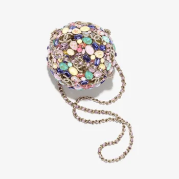 Chanel Women Sphere Minaudiere Strass Imitation Pearls & Gold-Tone Metal