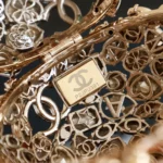 Chanel Women Sphere Minaudiere Strass Imitation Pearls & Gold-Tone Metal