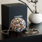 Chanel Women Sphere Minaudiere Strass Imitation Pearls & Gold-Tone Metal