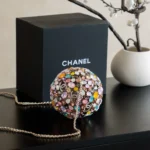 Chanel Women Sphere Minaudiere Strass Imitation Pearls & Gold-Tone Metal
