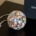 Chanel Women Sphere Minaudiere Strass Imitation Pearls & Gold-Tone Metal