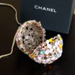 Chanel Women Sphere Minaudiere Strass Imitation Pearls & Gold-Tone Metal