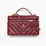 Chanel Women Vanity With Chain Grained Shiny Calfskin & Gold-Tone Metal