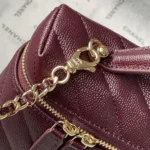 Chanel Women Vanity With Chain Grained Shiny Calfskin & Gold-Tone Metal