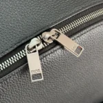 Dior Men CD Icon Zipped Backpack Gris Flanelle Matte Grained Calfskin