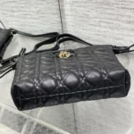 Dior Women Adiorable Mini Bucket Bag Black Cannage Lambskin