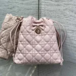 Dior Women Adiorable Mini Bucket Bag Soupir Pink Cannage Lambskin S2611OUQA