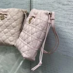 Dior Women Adiorable Mini Bucket Bag Soupir Pink Cannage Lambskin S2611OUQA