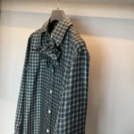 Dior Women Blouse with Removable Bow Tie Green Multicolor Check'n'Dior Silk Twill