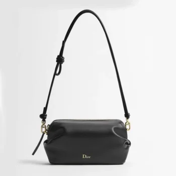 Dior Women Bow Pouch Black Supple Lambskin S3900OQWC