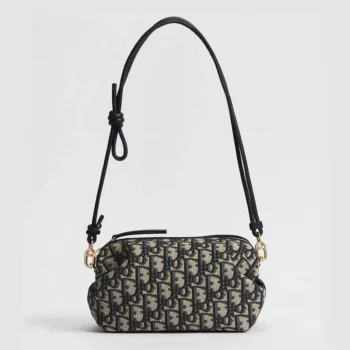 Dior Women Bow Pouch Blue Dior Oblique Jacquard S3900OTZQ