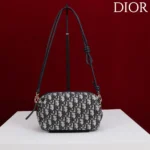 Dior Women Bow Pouch Blue Dior Oblique Jacquard S3900OTZQ