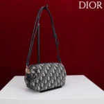 Dior Women Bow Pouch Blue Dior Oblique Jacquard S3900OTZQ