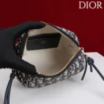 Dior Women Bow Pouch Blue Dior Oblique Jacquard S3900OTZQ