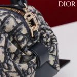 Dior Women Bow Pouch Blue Dior Oblique Jacquard S3900OTZQ