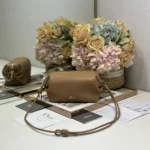 Dior Women Bow Pouch Camel Supple Lambskin S3900PQWC