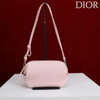 Dior Women Bow Pouch Rose Songe Supple Lambskin S3900OQWC