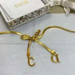 Dior Women CD Ribbon Choker Gold-Finish Metal N3660WOMMT