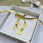 Dior Women CD Ribbon Choker Gold-Finish Metal N3660WOMMT