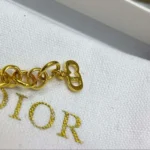 Dior Women CD Ribbon Choker Gold-Finish Metal N3660WOMMT