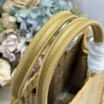 Dior Women Medium Dior Book Tote with Strap Natural Cannage Raffia-Effect Embroidery