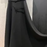 Dior Women Mid-Length Belted Dress Black Wool and Silk 621R88A1779