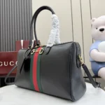 Gucci Unisex Borsetto Large Boston Bag-Black 866734AAGIQ - Image 5