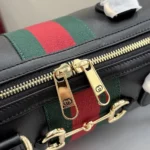 Gucci Unisex Borsetto Large Boston Bag-Black 866734AAGIQ - Image 9