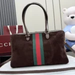 Gucci Unisex Borsetto Large Boston Bag-Dark Brown 866734AAGIR